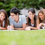 students-on-lawn